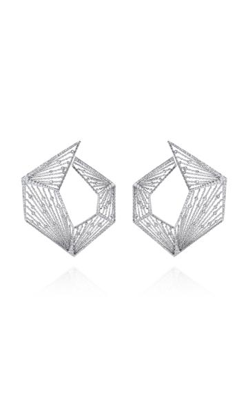 Mike Joseph White Gold And Diamond Earrings