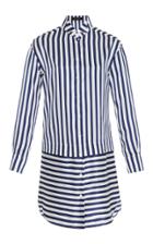 Burberry Striped Silk And Cotton-blend Dress