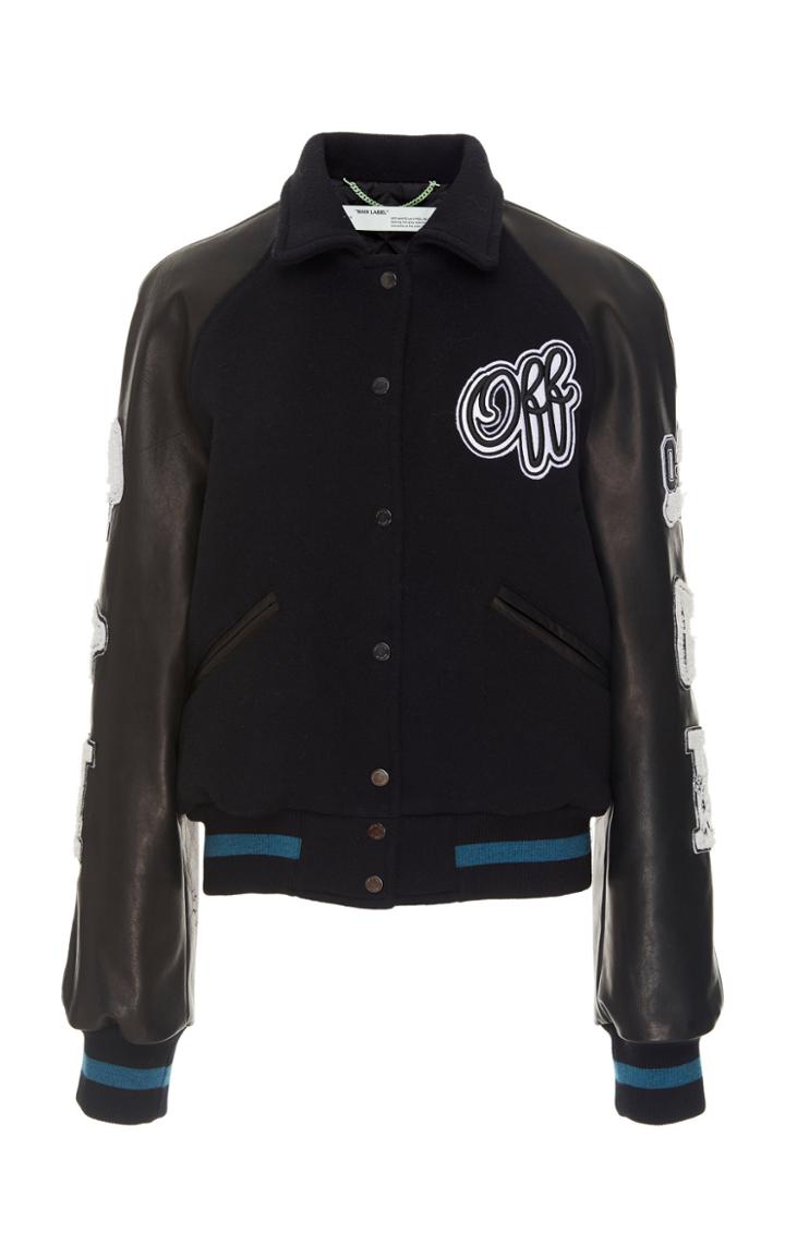 Off-white C/o Virgil Abloh Vintage Wool Varsity Jacket