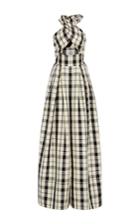 Rosie Assoulin Artichoke Hearts Plaid Jumpsuit