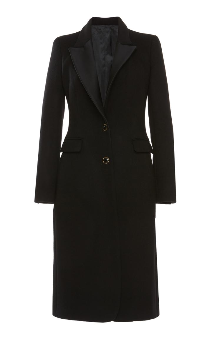 Elie Saab Single Breasted Wool Cashmere Coat