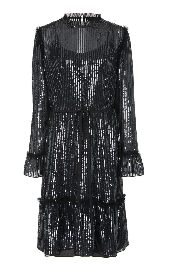 Needle & Thread Gloss Long Sleeve Sequin Dress