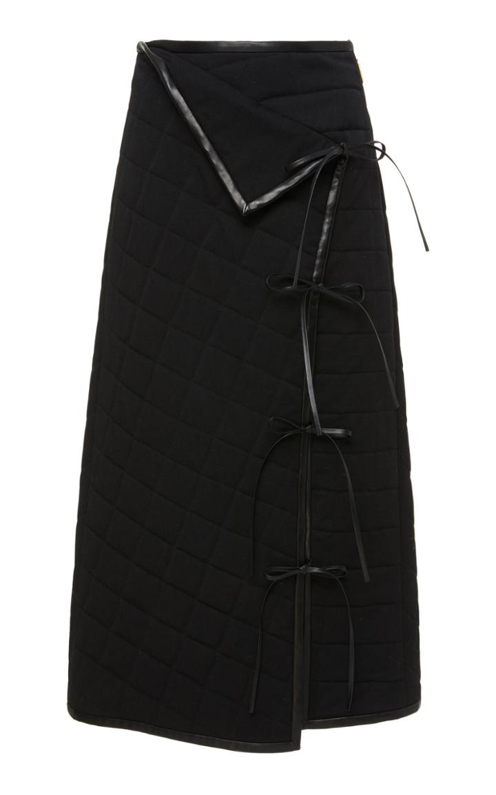Prabal Gurung Naru Trimmed Tie Front Skirt