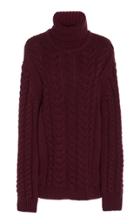 Tibi Cable-knit Wool-blend Turtleneck Sweater Size: Xs/s