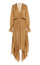 Arj Indira Asymmetrical Silk Maxi Dress