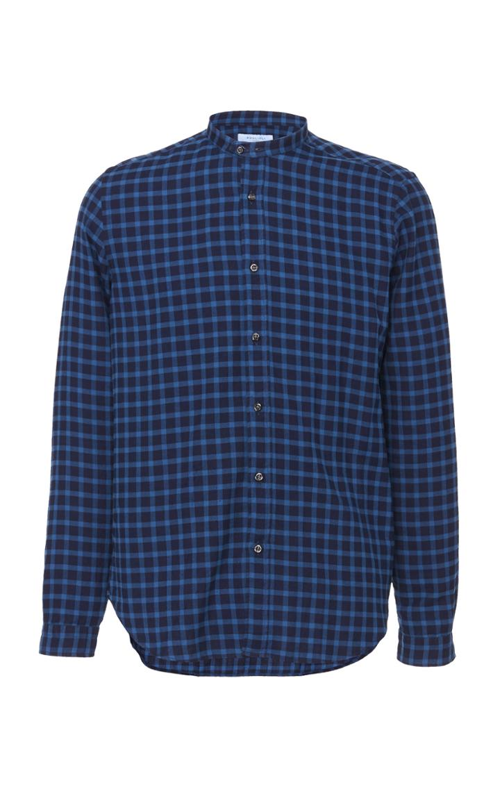 Boglioli Plaid Cotton And Modal-blend Shirt Size: 39