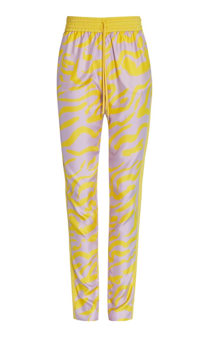 Prabal Gurung High-rise Silk Track Pants