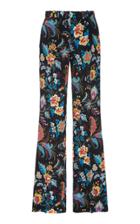 Etro Fuji High-rise Silk Flared-leg Pants