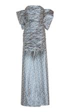 Paule Ka Bow-back Lurex Jacquard Mini Dress