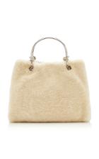 Jil Sander Knot-handle Small Shearling Tote Bag