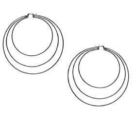 Lynn Ban Rhodium-plated Sterling Silver Hoop Earrings