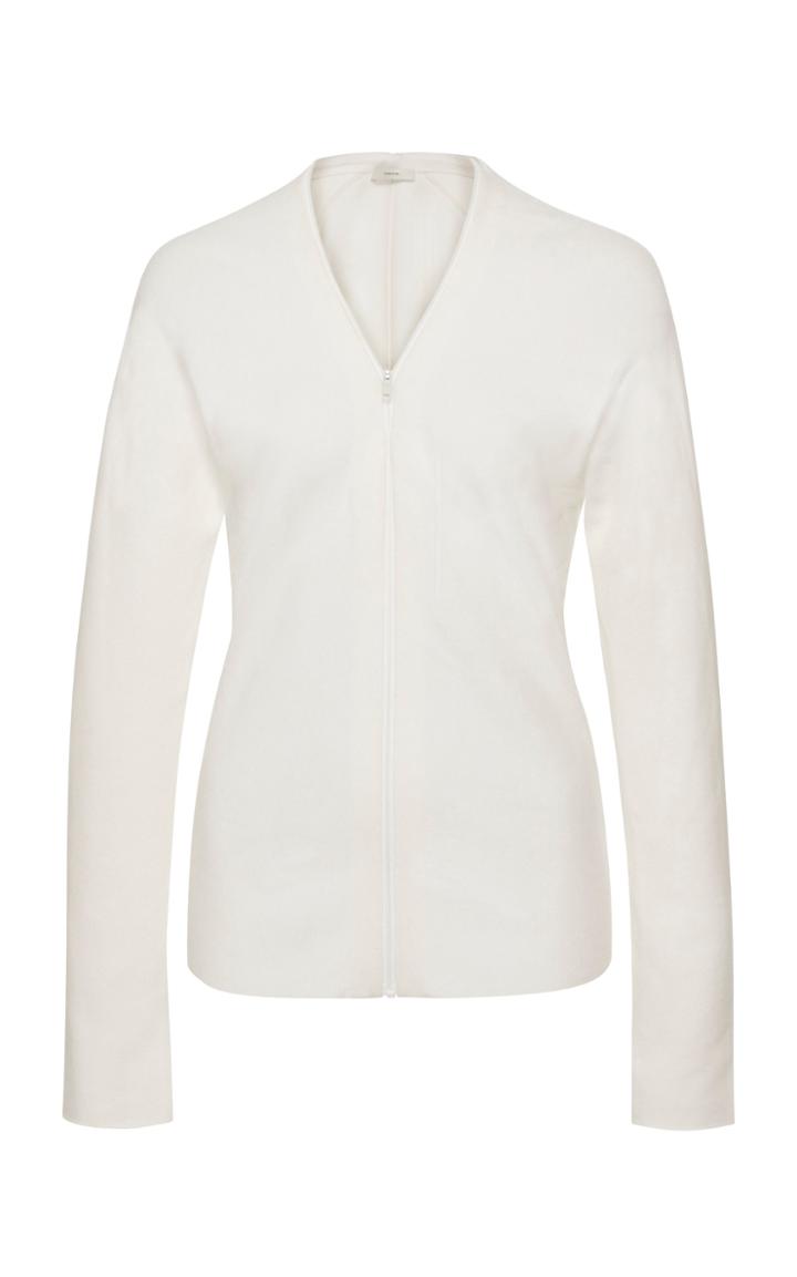 Vince Micro-mesh Zip Jersey Top