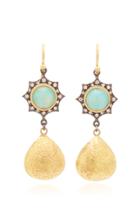 Moda Operandi Arman Sarkisyan 22k Gold Opal Flower Drop Earrings
