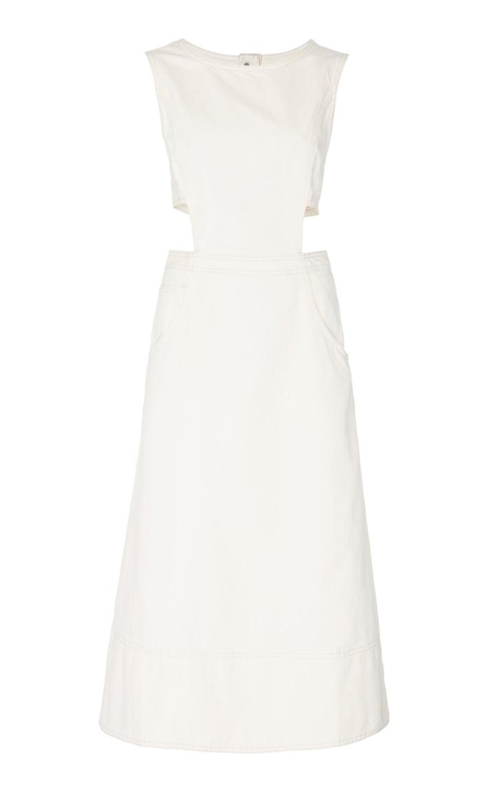 Current/elliott Nightfall Cutout Denim Midi Dress