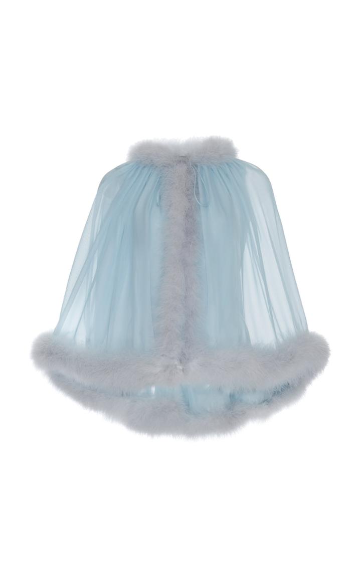 Dolce & Gabbana Sheer Fur-trimmed Cape
