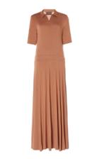 Albus Lumen Azul Cotton-jersey Polo Dress