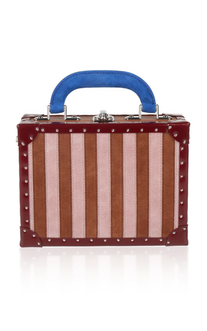 Bertoni1949 Suede Stripes Squared Bertoncina Bag
