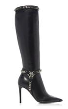Balmain Onora Chain Embellished Leather Boots