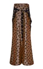 Moda Operandi Christian Siriano Eye-print Wide-leg Satin Pants Size: 2