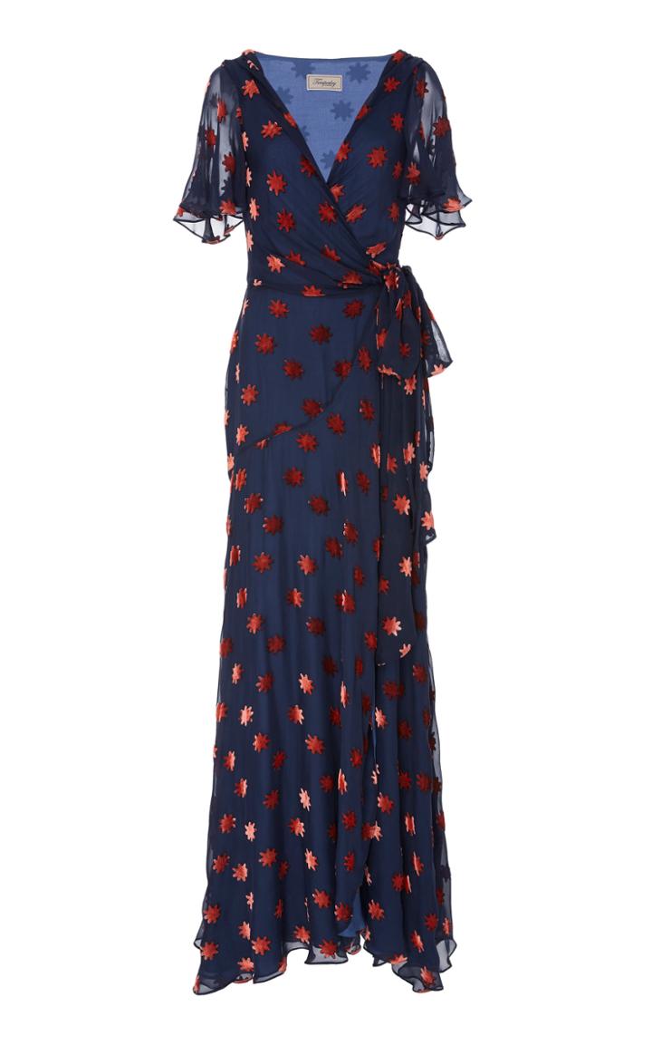 Temperley London Velvet Star Wrap Dress