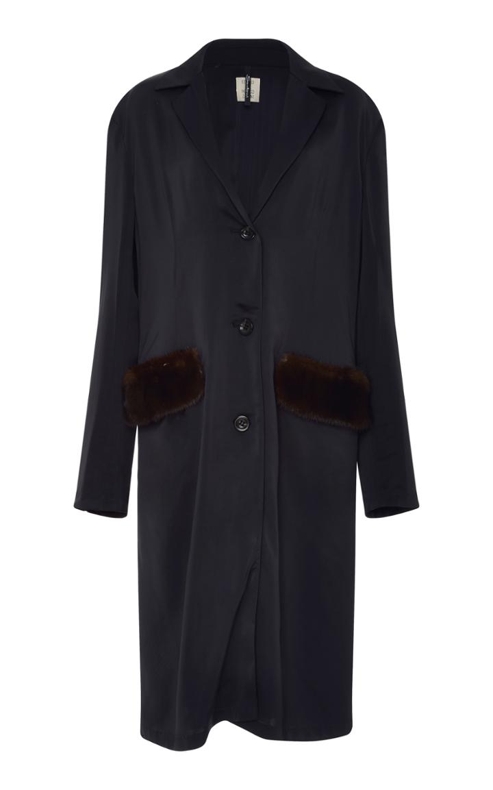 Edited By Marco Zanini Wool Coat With Mink Pockets