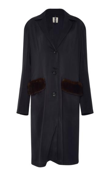 Edited By Marco Zanini Wool Coat With Mink Pockets