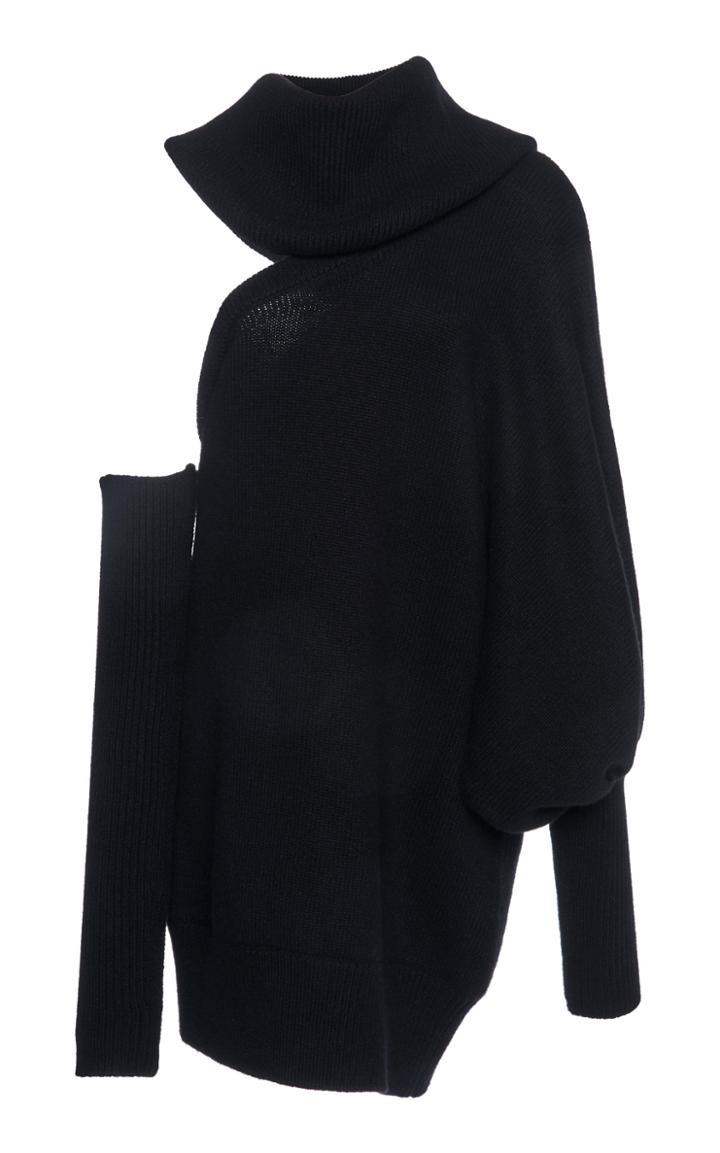 Ralph & Russo Convertible Cutout Cashmere Turtleneck Sweater