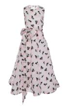 Ryan Lo Bow Detail Floral Jacquard Dress