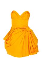Carolina Herrera Bow-embellished Silk-poplin Mini Dress Size: 6