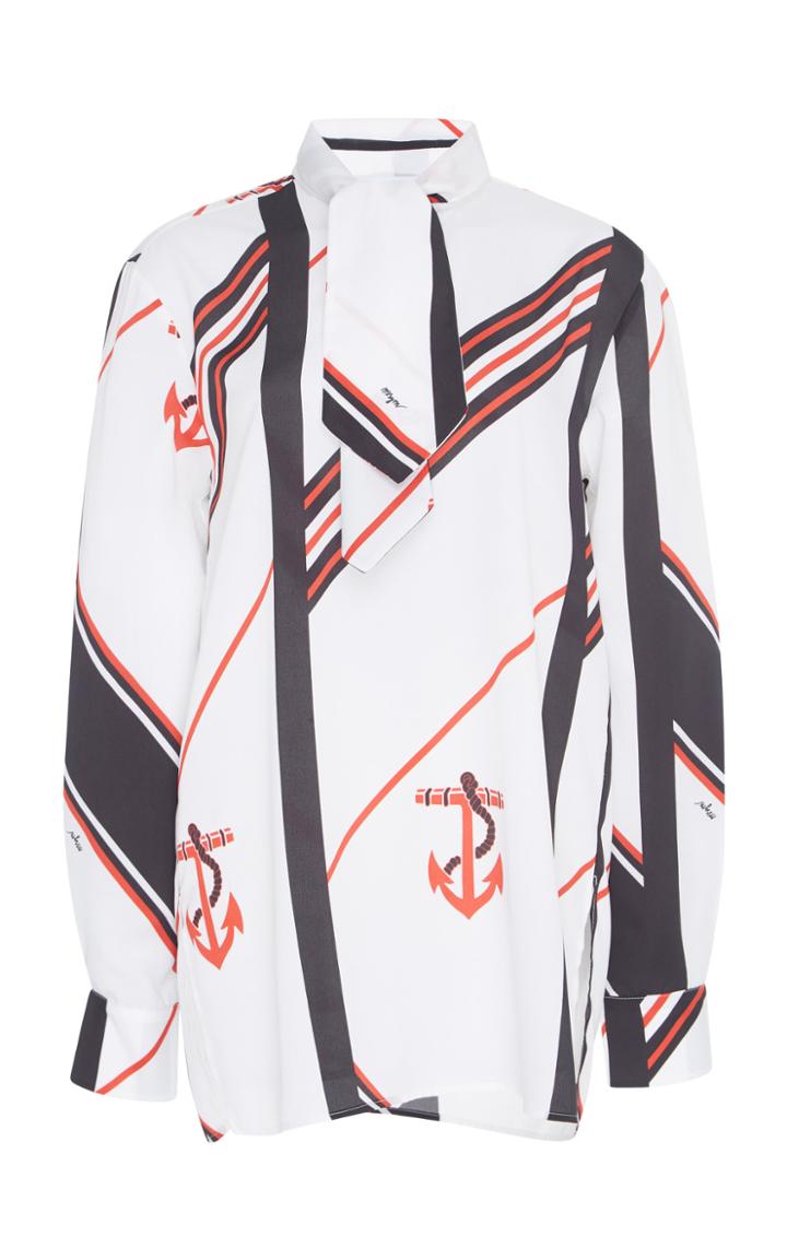 Msgm Neck Tie Blouse