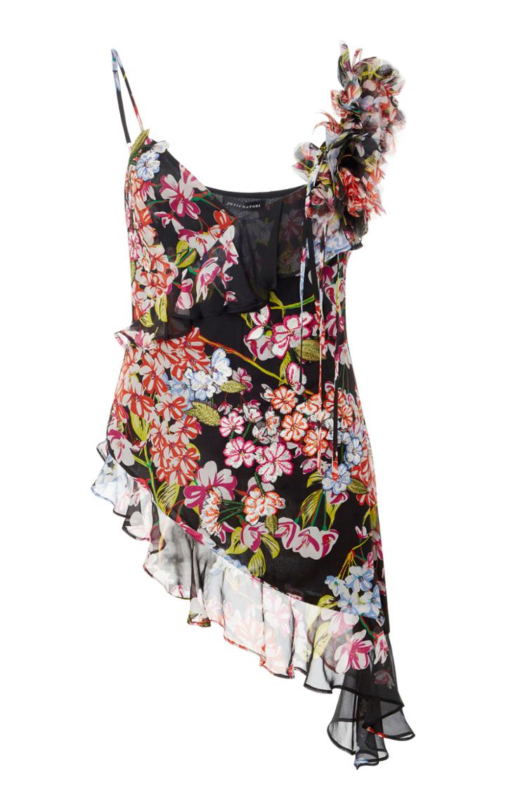 Josie Natori Top With Embroidery And Corsage