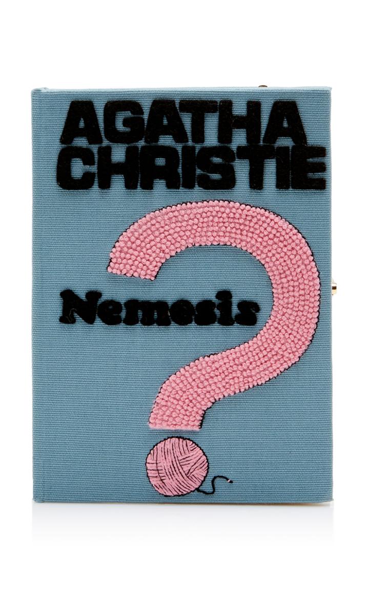 Olympia Le-tan Nemesis Embroidered Canvas Clutch