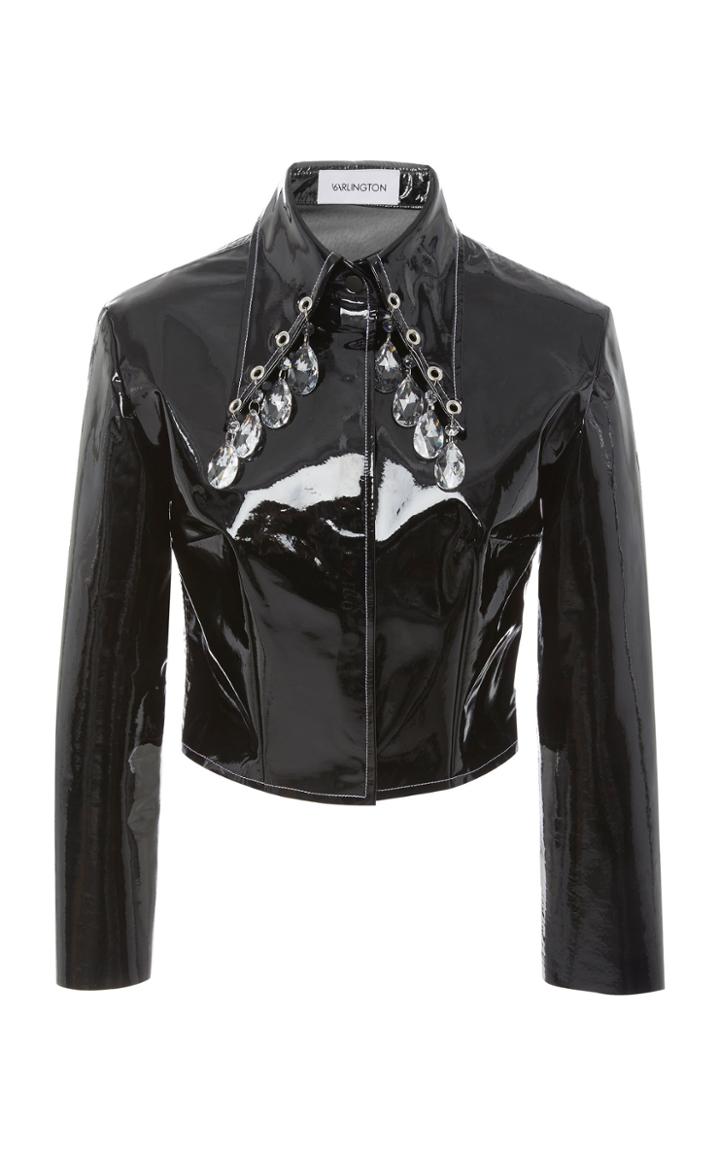16arlington Patent Leather Cropped Jacket