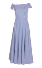 Martin Grant Tilted Boatneck Cotton Midi Dress