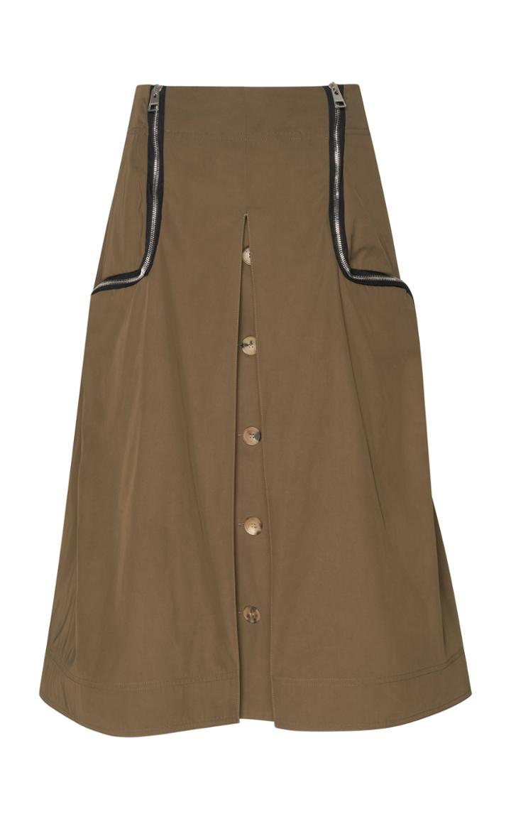 Jw Anderson Twill Tech Taffeta Two Way Zipper Skirt