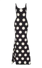 Christian Siriano Scoop Neck Large Polka Dot Gown