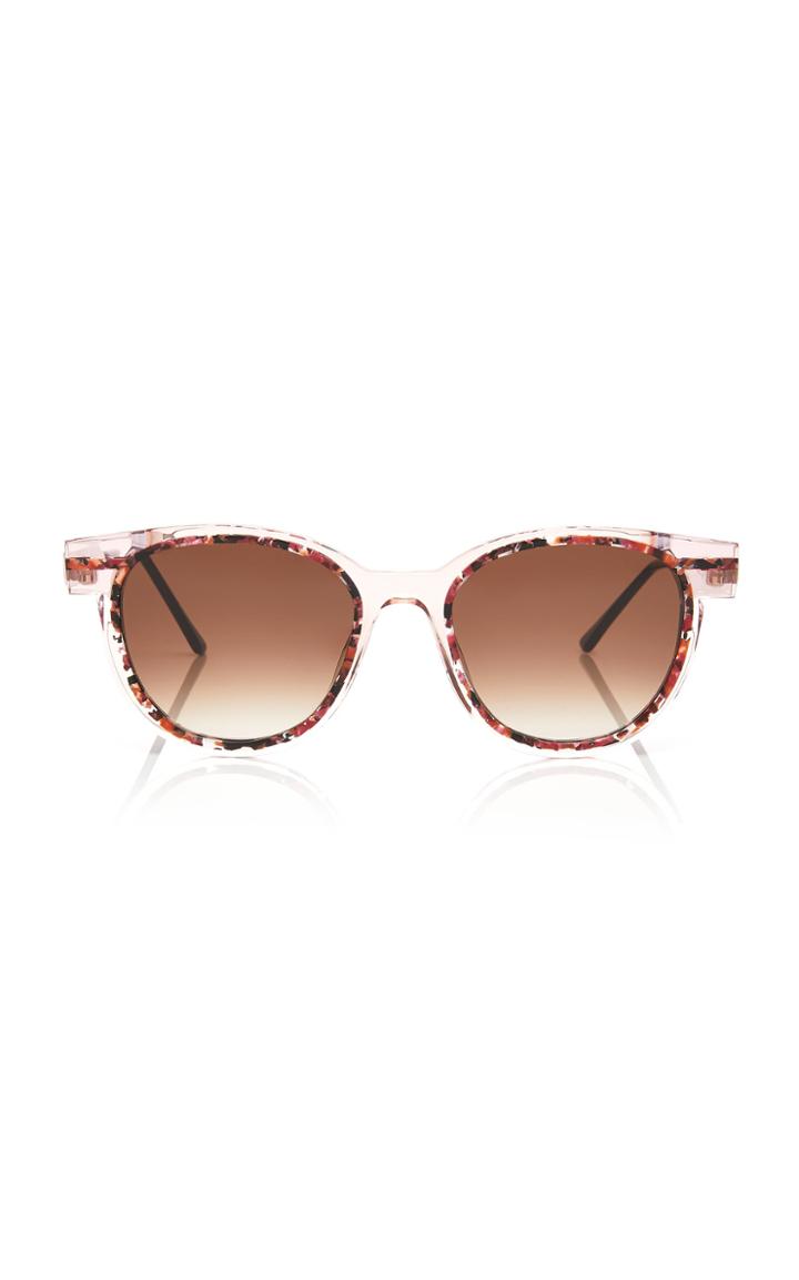 Thierry Lasry Shorty Round-frame Printed Acetate Sunglasses