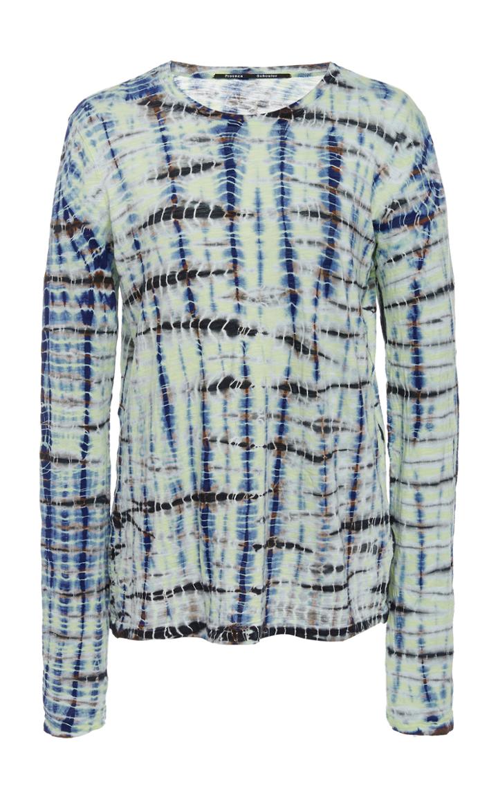 Proenza Schouler Tie Dye Long Sleeve Cotton Tee