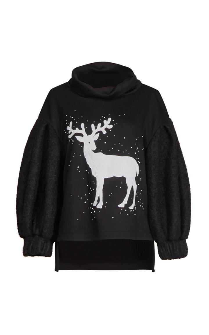Yanina Demi Couture Reindeer Wool Sweater