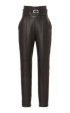 Alexandre Vauthier Belted Leather Straight-leg Pants
