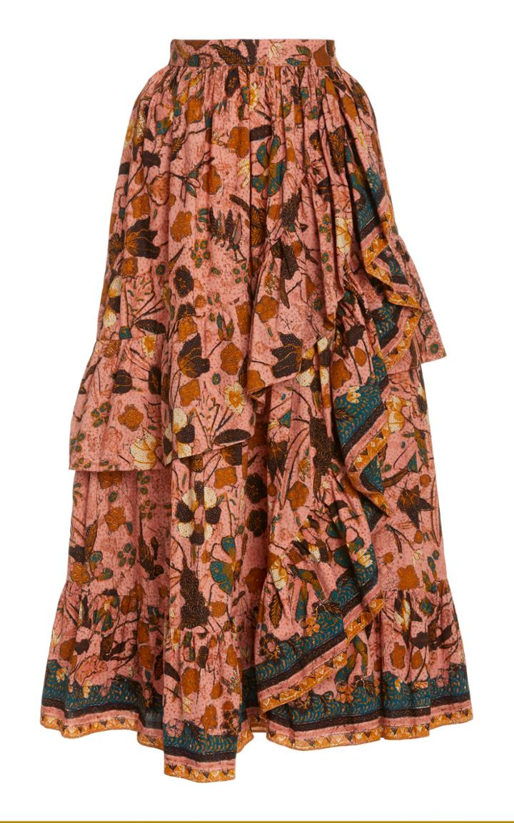 Ulla Johnson Sanna Ruffled Cotton Skirt