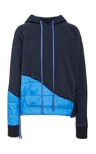 Greg Lauren 50/50 Shell-paneled Cotton-blend Hooded Sweatshirt