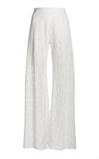 Moda Operandi Huishan Zhang Mariella Pleated Lace Wide-leg Pants