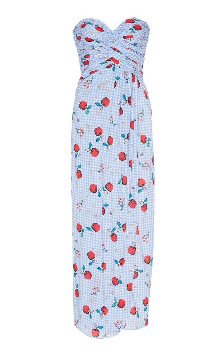 Rebecca De Ravenel Dandelion Strapless Cotton Dress