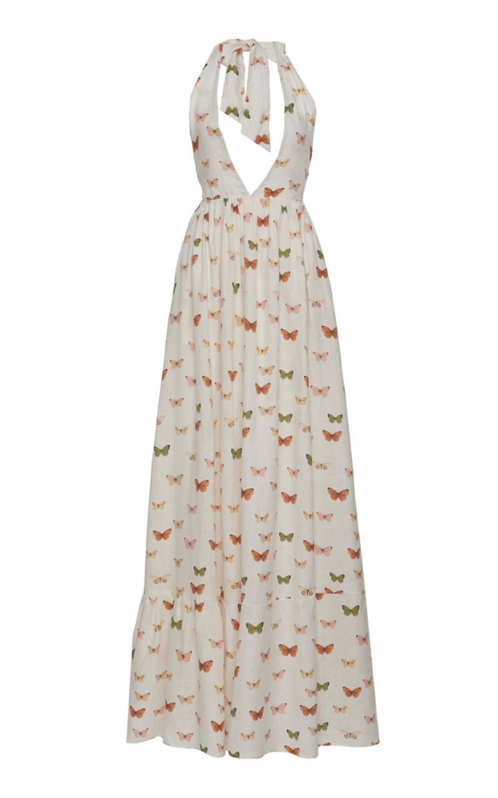 Moda Operandi Agua By Agua Bendita Oliva Mariposario Maxi Dress Size: Xs