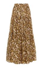 Moda Operandi Lee Mathews Ariel Floral-print Linen-silk Maxi Skirt Size: 0