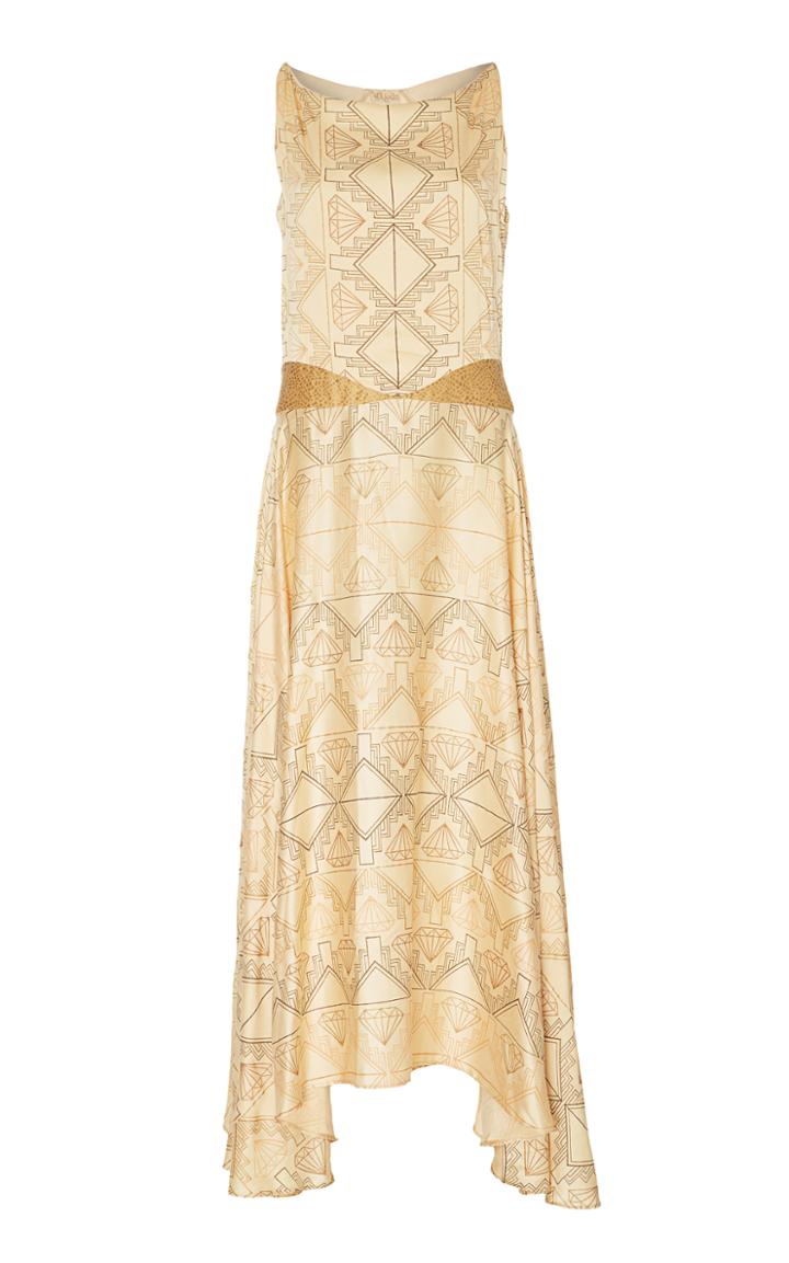 Volantis Satin Midi Hawk Dress