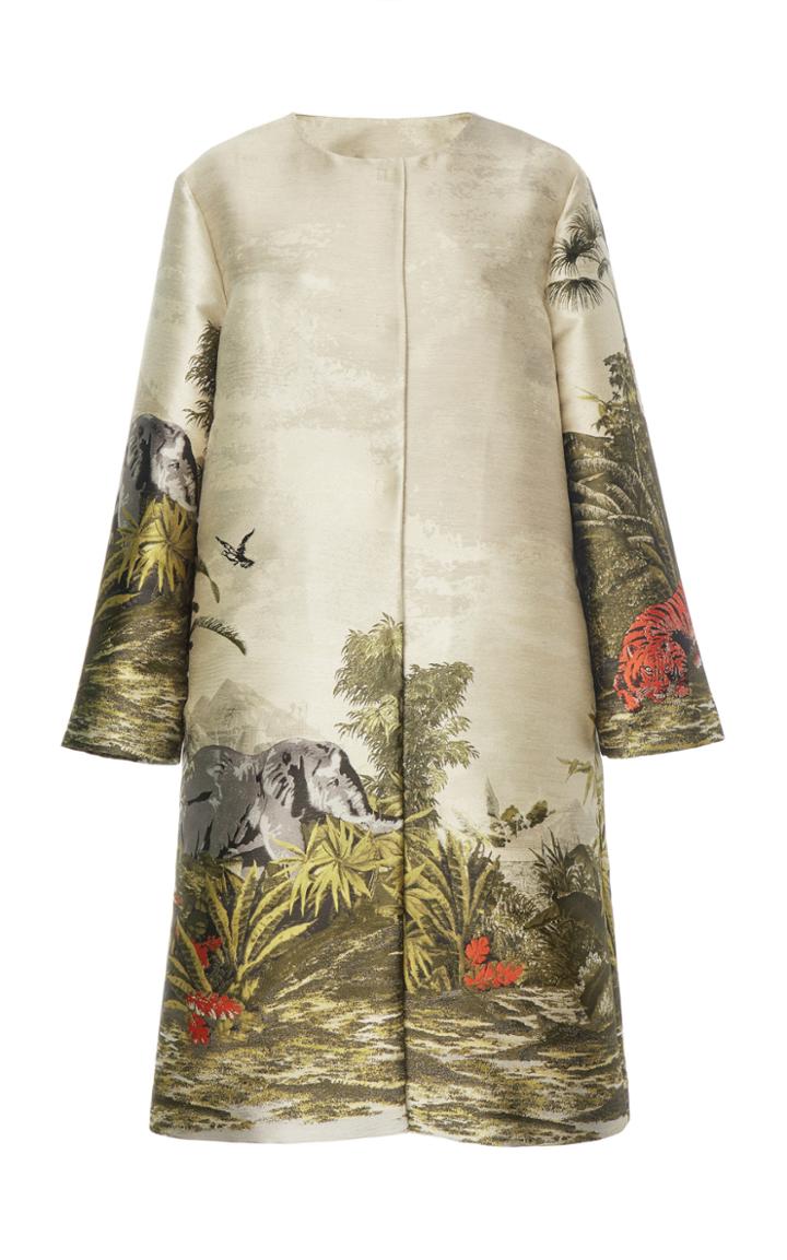 Alberta Ferretti Printed Long Jacket