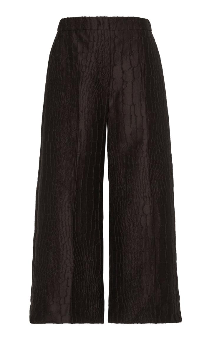 Max Mara Pernice Cropped Jacquard Wide-leg Pants