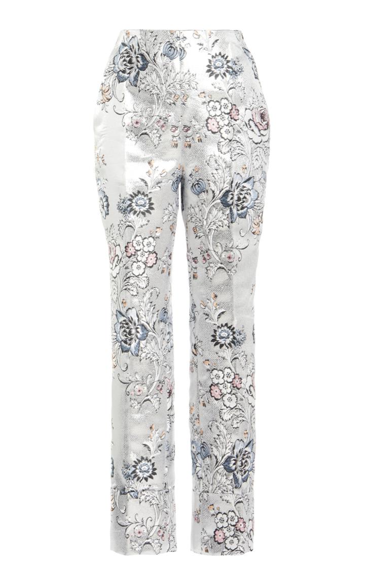 Moda Operandi Erdem Warner Metallic Jacquard Trousers